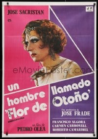 5f637 MAN CALLED AUTUMN FLOWER Spanish 1978 transvestite drag queen melodrama, different!