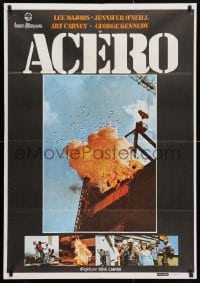 5f665 STEEL Spanish 1979 Lee Majors, Jennifer O'Neill, cool action, Look Down and Die!