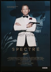 5f204 SPECTRE IMAX advance English mini poster 2015 Daniel Craig as James Bond 007 with gun!