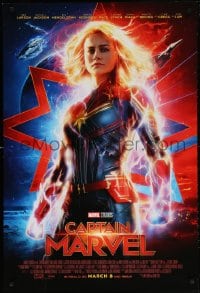 5g567 CAPTAIN MARVEL advance DS 1sh 2019 incredible image of Brie Larson in the title role!