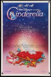 5g582 CINDERELLA 1sh R1987 Walt Disney classic romantic musical fantasy cartoon!