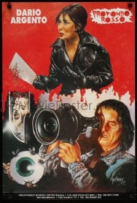5g211 DEEP RED 18x27 Italian commercial poster 1990s Dario Argento, different art by Marsan!