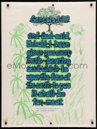 5g216 GENESIS 1:29 23x30 commercial poster 1972 marijuana leaves by Arnold & bible scripture!