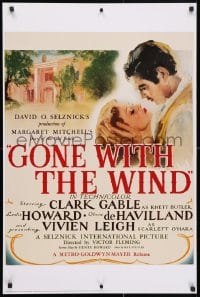 5g217 GONE WITH THE WIND 24x36 commercial poster 1994 Seguso art of Clark Gable & Vivien Leigh!