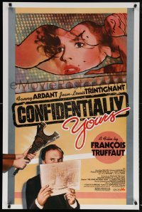 5g591 CONFIDENTIALLY YOURS 1sh 1983 Francois Truffaut's Vivement Dimanche, Fanny Ardant!