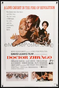 5g629 DOCTOR ZHIVAGO 1sh R1980 Omar Sharif, Julie Christie, David Lean English epic, Terpning art!