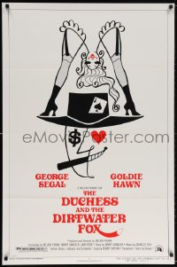 5g633 DUCHESS & THE DIRTWATER FOX style B 1sh 1976 sexy Goldie Hawn & George Segal hanging from noose!