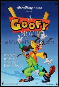 5g678 GOOFY MOVIE DS 1sh 1995 Walt Disney, it's hard to be cool when your dad is Goofy, blue style!