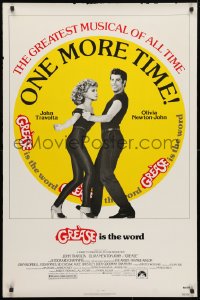 5g680 GREASE 1sh R1980 John Travolta & Olivia Newton-John in a most classic musical!