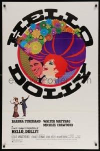 5g695 HELLO DOLLY 1sh 1969 Barbra Streisand & Walter Matthau by Richard Amsel, Roadshow!