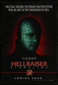 5g697 HELLRAISER: BLOODLINE teaser DS 1sh 1996 Clive Barker, Pinhead at the crossroads of hell!