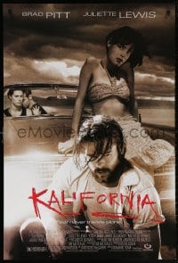 5g735 KALIFORNIA 1sh 1993 bearded Brad Pitt, sexy Juliette Lewis, David Duchovny