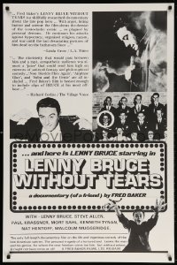 5g746 LENNY BRUCE WITHOUT TEARS 1sh 1975 documentary great American satirist!