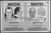 5g797 MONSTER SQUAD advance 1sh 1987 wacky wanted poster mugshot images of Dracula & the Mummy!