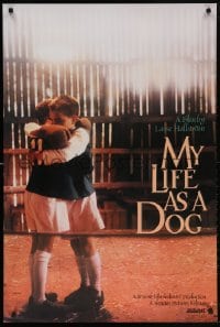 5g806 MY LIFE AS A DOG 1sh 1987 Lasse Hallstrom's Mitt liv som hund, cute image of kids!