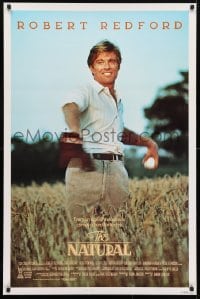 5g810 NATURAL int'l 1sh 1984 Barry Levinson, best image of Robert Redford throwing baseball!