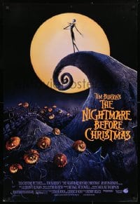 5g813 NIGHTMARE BEFORE CHRISTMAS DS 1sh 1993 Tim Burton, Disney, great Halloween horror image!