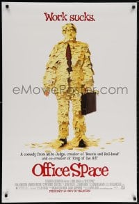 5g819 OFFICE SPACE advance DS 1sh 1999 directed by Mike Judge, Stephen Root covered in post-its!