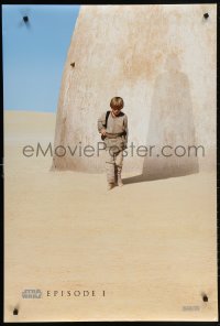 5g836 PHANTOM MENACE teaser DS 1sh 1999 Star Wars Episode I, Anakin w/Vader shadow!