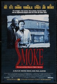 5g896 SMOKE 1sh 1995 Wayne Wang, Paul Auster, Harvey Keitel, William Hurt, New York City!