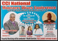 5g334 CCI NATIONAL MINISTERS WIVES CONFERENCE 17x23 Kenyan special poster 2014 cannot afford to miss!