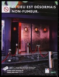 5g335 CE LIEU EST DESORMAIS NON-FUMEUR 12x16 French special poster 2000s open door to club!