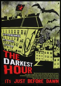5g353 DARKEST HOUR IS JUST BEFORE DAWN 23x33 German special poster 2010s art of buildings and bats!