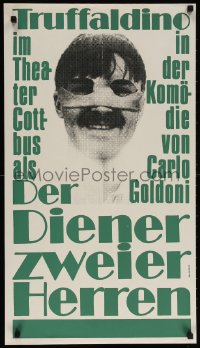5g254 DER DIENER ZWEIER HERREN 18x33 East German stage poster 1982 comedy by Carlo Goldoni!