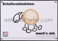 5g399 GIB AIDS KEINE CHANCE doodle style 17x23 German special poster 2000s HIV prevention!