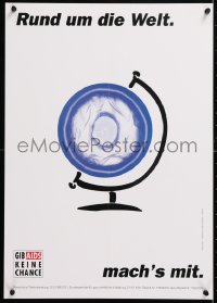 5g400 GIB AIDS KEINE CHANCE globe style 17x23 German special poster 2000s HIV prevention!