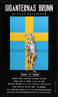 5g272 GIGANTERNAS BRUNN 15x26 Swedish stage poster 1996 completely different art by Lars Wassrin