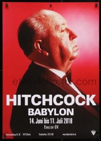 5g184 HITCHCOCK BABYLON 23x33 German film festival poster 2018 profile image of Alfred Hitchcock!