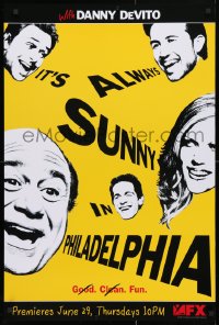 5g096 IT'S ALWAYS SUNNY IN PHILADELPHIA tv poster 2006 TV comedy, wacky image of cast!