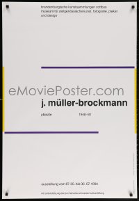 5g150 J. MULLER-BROCKMANN 27x39 German museum/art exhibition 1994 title design over white background!