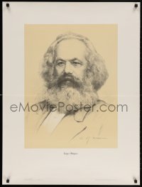 5g418 KARL MARX 26x35 Russian special poster 1984 cool portrait artwork by of the philosopher!