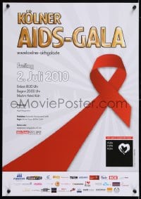 5g420 KOLNER AIDS-GALA 17x23 German special poster 2010 HIV, Cologne, image of the ribbon!