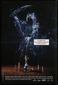 5g424 LE TABAC TUE 16x24 French special poster 2000s wild image of Grim Reaper made out of smoke!