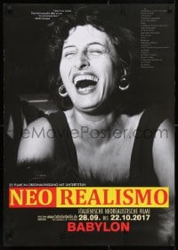 5g192 NEO REALISMO 23x33 German film festival poster 2017 close-up image of a Anna Magnani laughing!