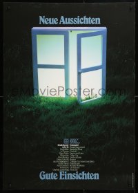 5g281 NEUE AUSSICHTEN 24x33 German stage poster 1980s artwork of open windows by Holger Matthies!