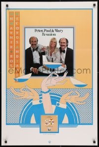 5g131 PETER PAUL & MARY 23x35 music poster 1978 folk music trio and great art, Reunion!