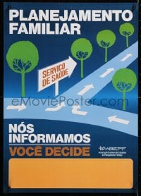5g448 PLANEJAMENTO FAMILIAR 17x25 Brazilian special poster 1990s road pointing to health services!