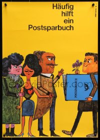 5g456 POSTSPARBUCH 17x23 German special poster 1965 Robert Patelli art of people!