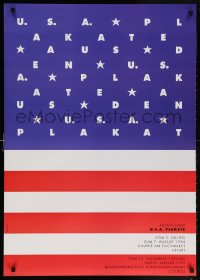 5g162 U.S.A. PLAKATE 27x38 German museum/art exhibition 1994 art of the American flag by Wallat!