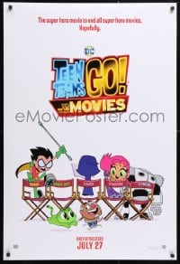 5g925 TEEN TITANS GO! TO THE MOVIES teaser DS 1sh 2018 hero movie to end all super hero movies!
