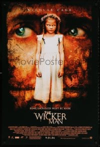 5g974 WICKER MAN advance 1sh 2006 Nicolas Cage, Anthony Shaffer, wild horror image of scary child!