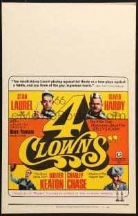 5h003 4 CLOWNS WC 1970 Stan Laurel & Oliver Hardy, Buster Keaton, Charley Chase