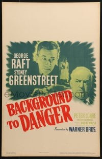5h018 BACKGROUND TO DANGER WC 1943 George Raft, Sydney Greenstreet & Peter Lorre in Turkey!