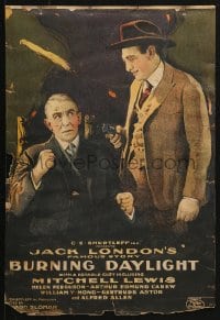 5h043 BURNING DAYLIGHT WC 1920 Jack London gold mining story, Alaskan Mitchell Lewis, ultra-rare!