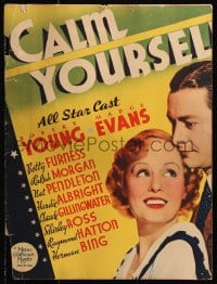 5h047 CALM YOURSELF WC 1935 Robert Young starts a business doing unwanted jobs for people, rare!