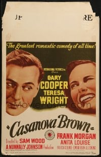 5h048 CASANOVA BROWN WC 1944 art of Gary Cooper & Teresa Wright, greatest romantic comedy of all!